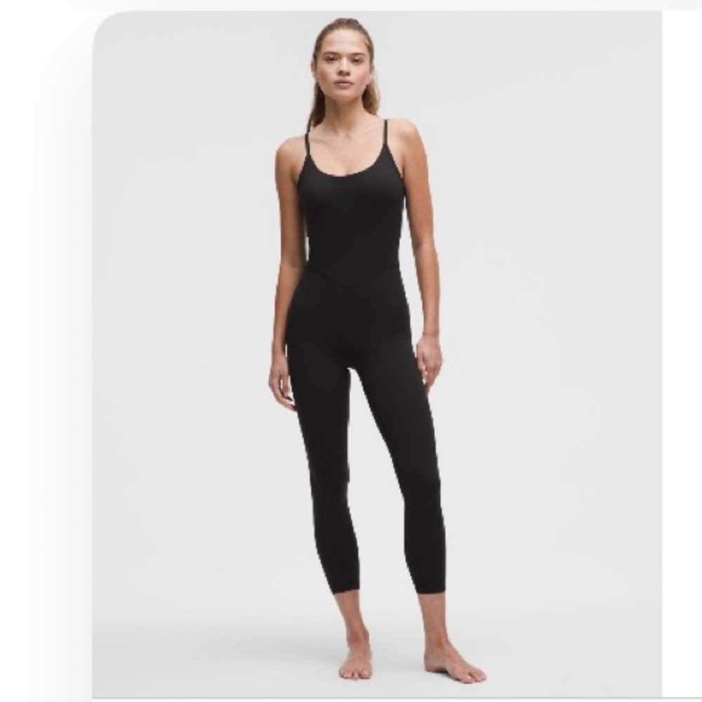lululemon Black Align V-back Bodysuit 25”